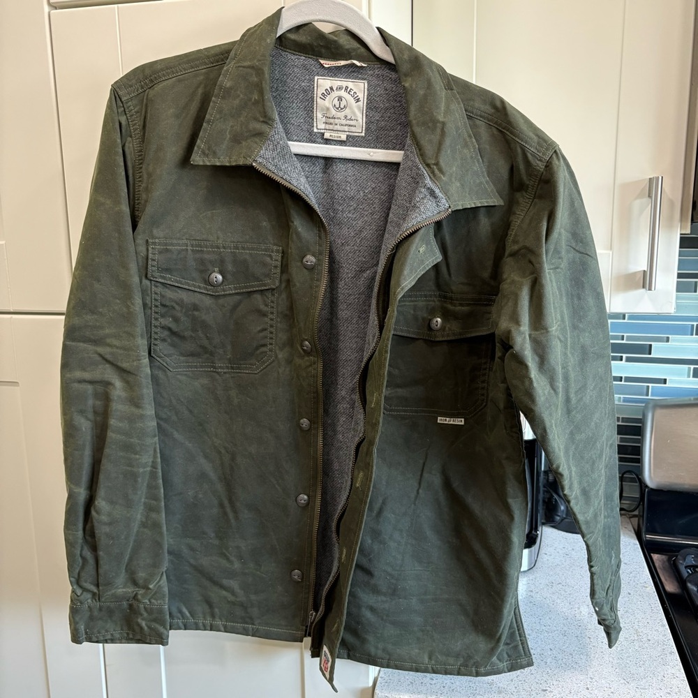 Iron and Resin waxed canvas jacket